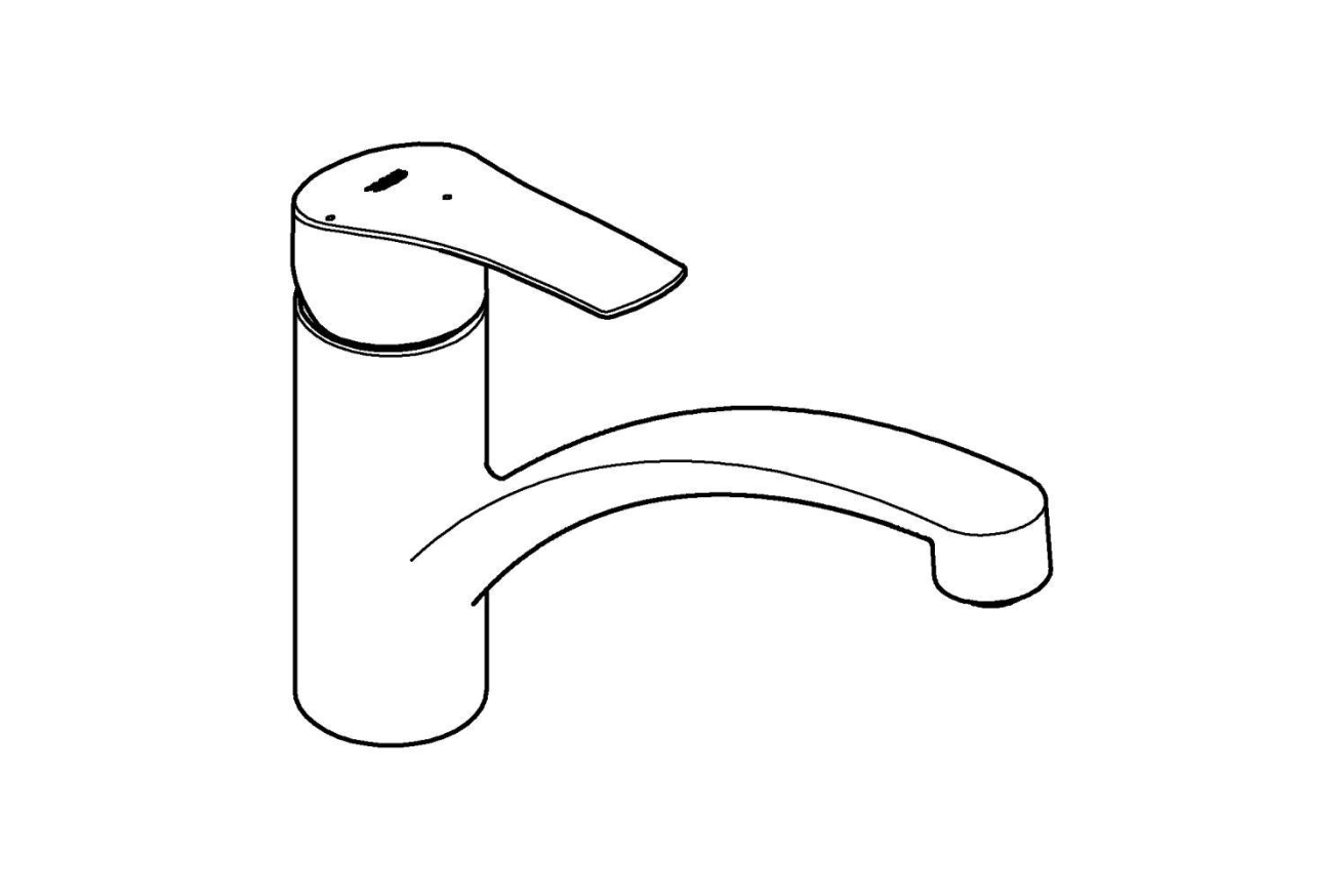 Смеситель для кухни GROHE Eurosmart, хром (30260003)