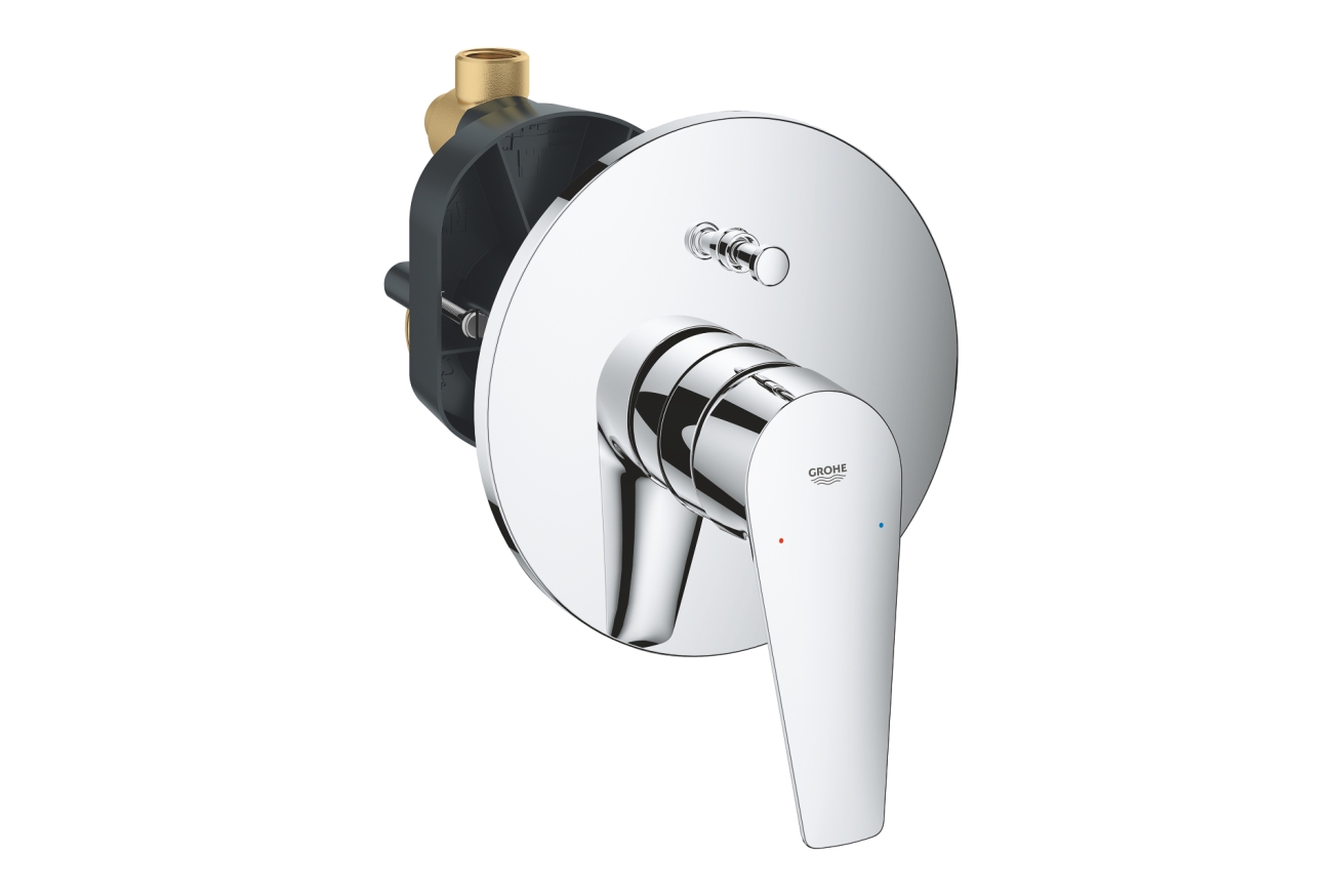 Душевая система GROHE BauEdge со смесителем для ванны, хром (1000190)