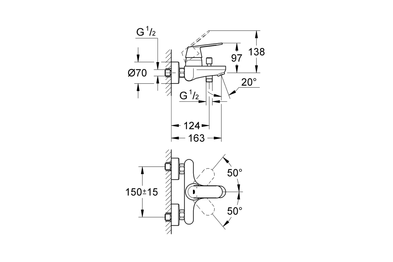 Готовый комплект для ванной комнаты GROHE Eurosmart Cosmopolitan (NB0001-2)