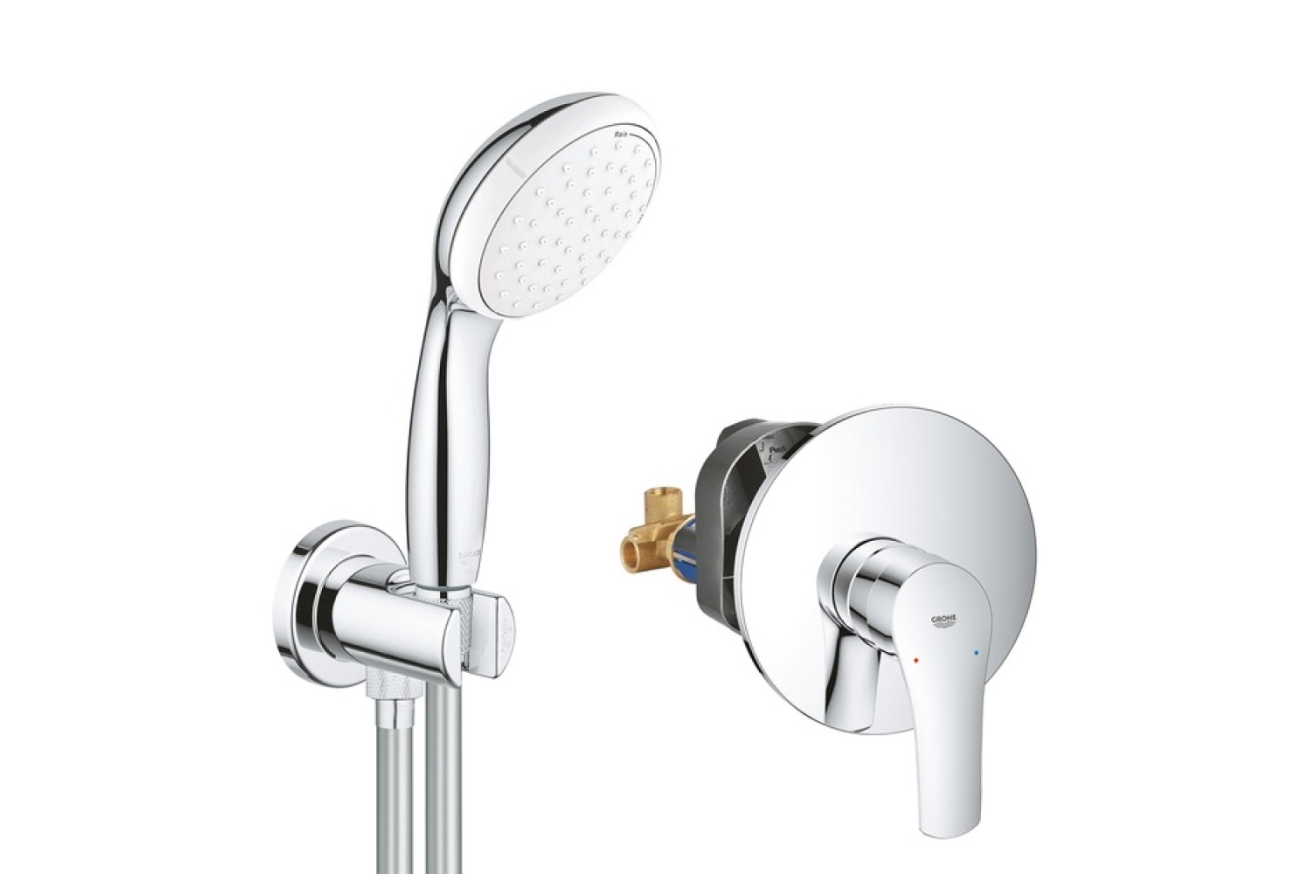 Смеситель для душа GROHE Eurosmart в комплекте с монтажной частью, хром (33556003)