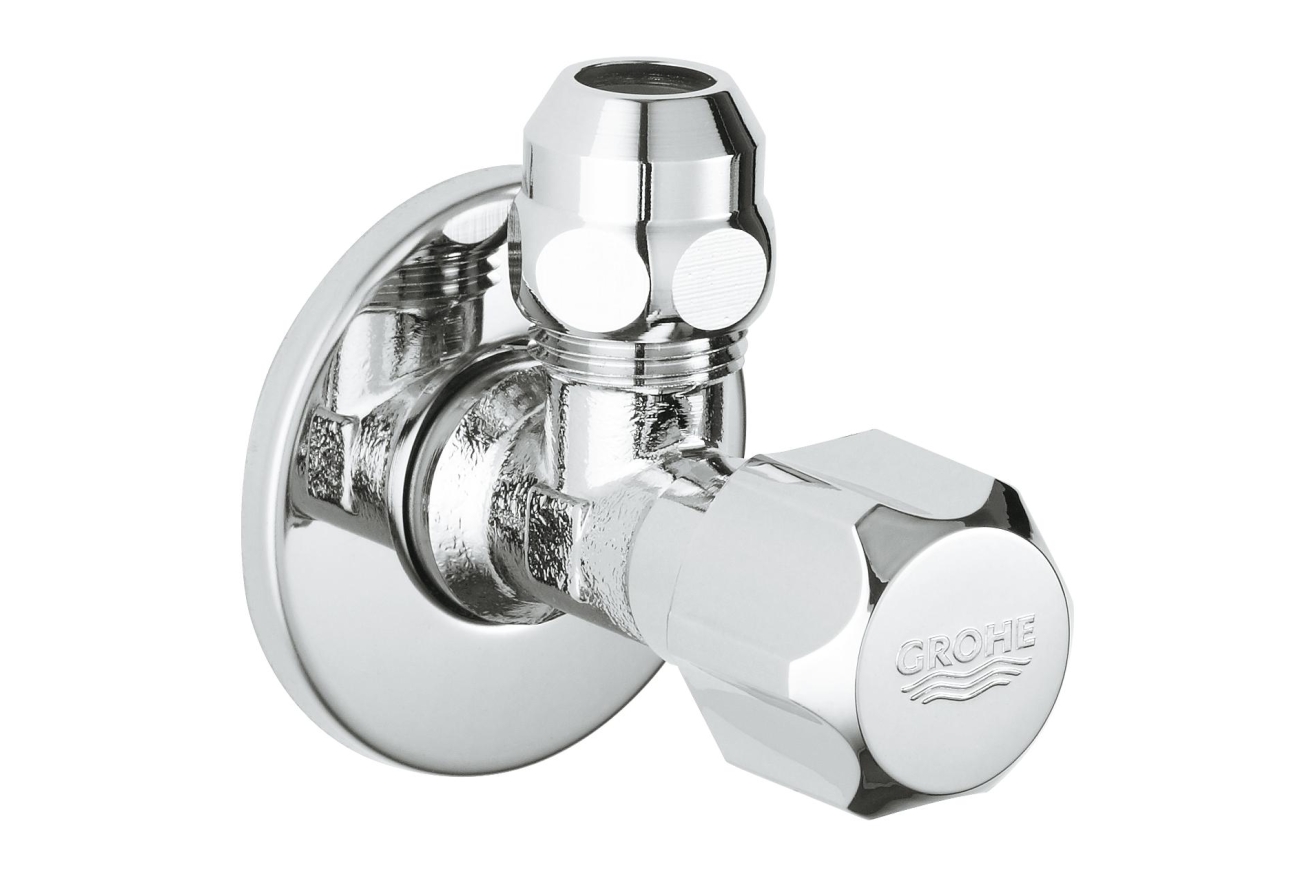 Угловой вентиль GROHE 1/2"-3/8" для подключения смесителей, хром (2201700M)