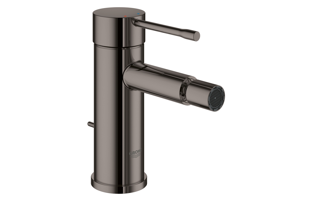Смеситель для биде GROHE Essence с донным клапаном, темный графит глянец (32935A01)