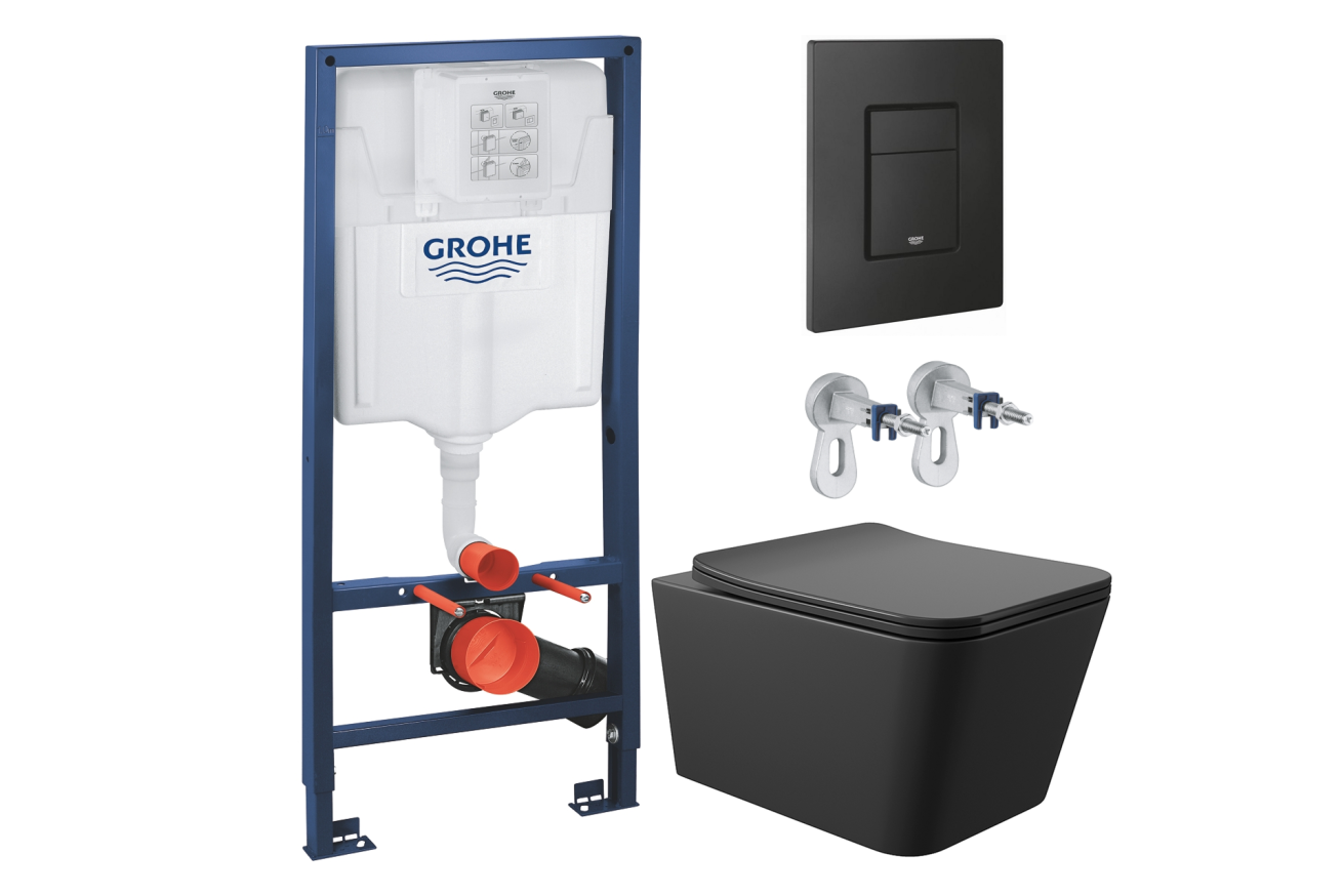 Комплект инсталляции GROHE Solido 38811KF0 с унитазом Aqueduto MACIO MAC0140 и раковиной Aqueduto ESPIRAL ESP0340 (NW0387)