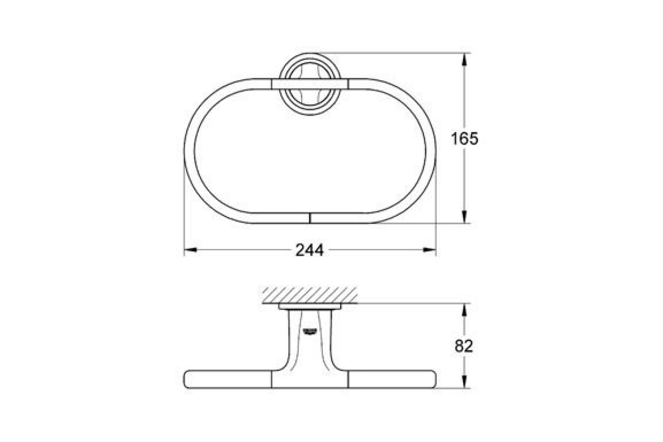 Кольцо для полотенца GROHE Ondus, черный бархат (40379KS0)