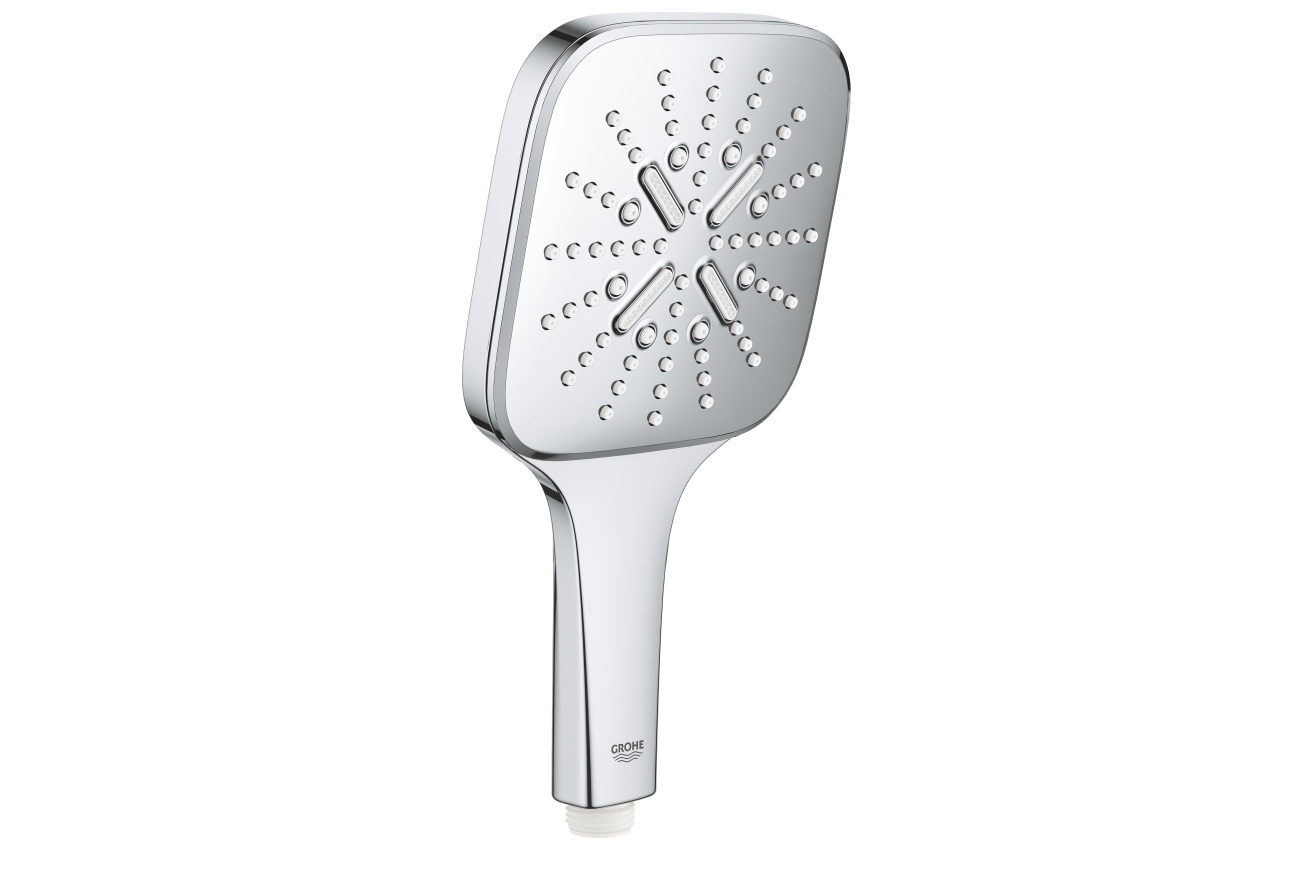 Ручной душ GROHE Rainshower SmartActive 130 Cube, 9,5 л/мин, 3 режима, хром (26582000)