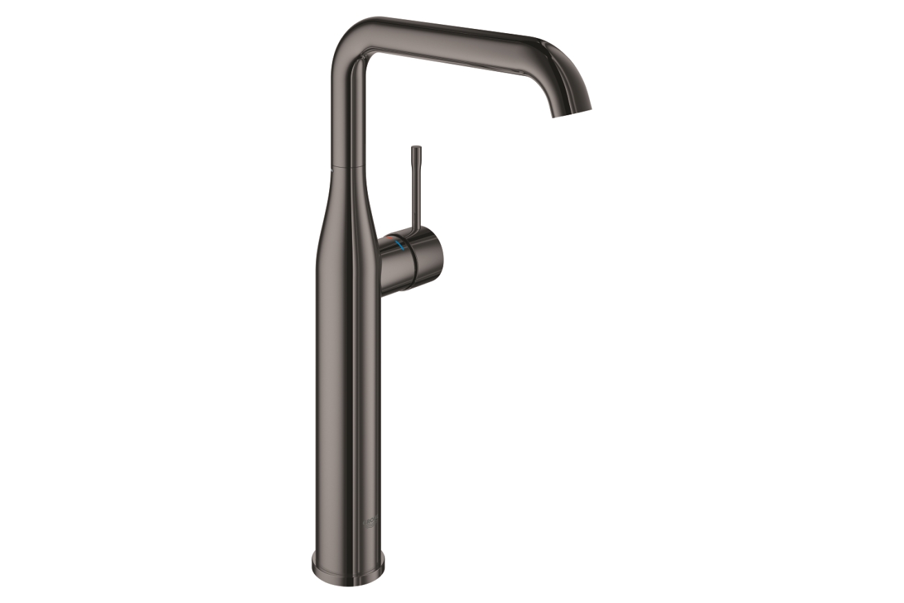 Смеситель для раковины GROHE Essence без донного клапана, XL-size, темный графит глянцевый (24170A01)
