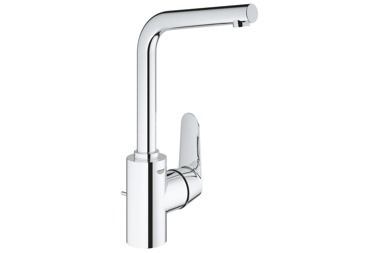Смеситель для раковины GROHE Eurodisc Cosmopolitan с донным клапаном, L-size, хром (23054003)