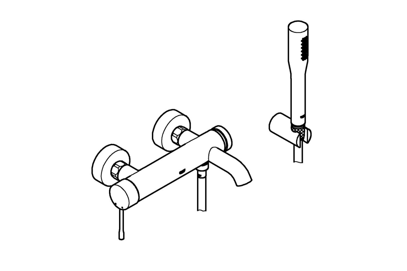 Смеситель для ванны GROHE Essence, хром (33628001)