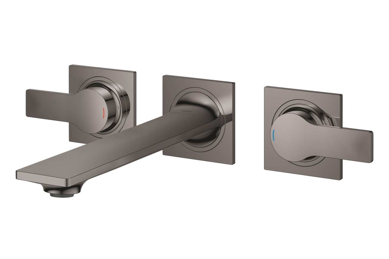 Внешняя часть смесителя для раковины GROHE Allure скрытого монтажа, на 3 отверстия, M-Size, темный графит глянец (20193A02)