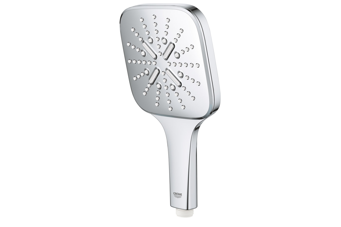 Ручной душ GROHE Rainshower SmartActive 130 Cube, 9,5 л/мин, 3 режима, хром (26582000)