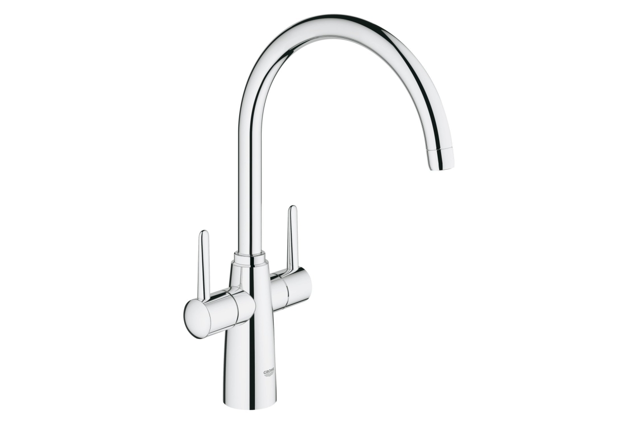 Смеситель для кухонной мойки GROHE Ambi двухвентильный, высокий излив, хром (30189000)