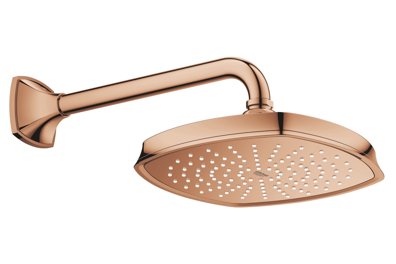 Верхний душ GROHE Rainshower Grandera 210, один режим струи, теплый закат глянцевый (27974DA0)