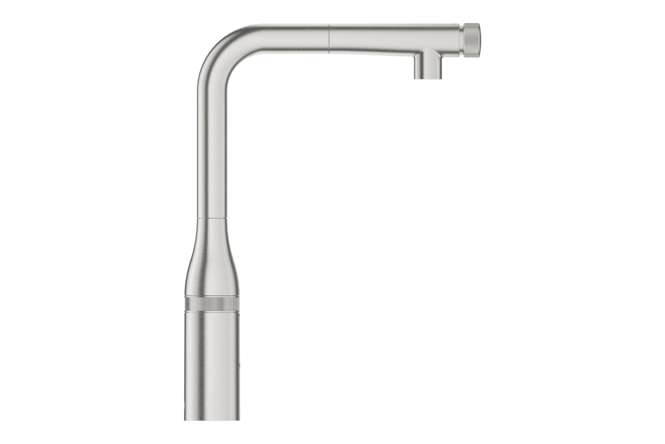 Смеситель для кухни GROHE Essence SmartControl с вытяжным изливом, суперсталь (31615DC0)