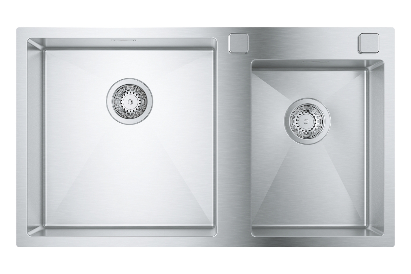 Мойка из нержавеющей стали GROHE K700 с 2 чашами, 860 x 500 мм, хром (31855SD0)