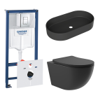 Комплект инсталляции GROHE Rapid SL 38775001 с унитазом Aqueduto OVO OVO0140 и раковиной Aqueduto ESPIRAL ESP0240 (NW0462)