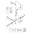 Душевая система GROHE Vitalio Start System 210 с термостатом для душа, хром (26814001)