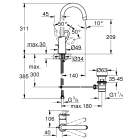 Смеситель для раковины GROHE BauLoop, L-size, хром (23763000)