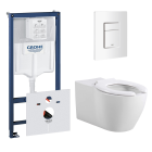 Комплект инсталляции GROHE 38772SH0 с унитазом AQUATEK для людей с ограниченными возможностями (NW0532)