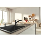 Смеситель для кухни GROHE Eurosmart с вытяжным душем, черный (303052431)