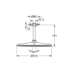 Верхний душ GROHE Rainshower 310 Mono с душевым кронштейном, теплый закат матовый (26560DL0)