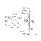 Смеситель для душа GROHE BauFlow в комплекте с монтажной частью, хром (29112000)