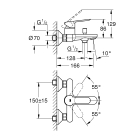 Смеситель для ванны GROHE BauEdge, хром (23605000)