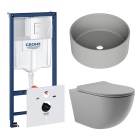 Комплект инсталляции GROHE Rapid SL 38772SH0 с унитазом Aqueduto OVO OVO0130 и раковиной Aqueduto ESPIRAL D400 ESP0130 (NW0400)