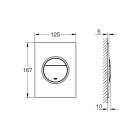 Панель смыва для унитаза GROHE Nova Cosmopolitan S, 3 режима, хром (37601000)