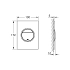 Панель смыва для унитаза GROHE Nova Cosmopolitan S, 3 режима, суперсталь (37601DC0)