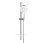Душевой гарнитур GROHE Rainshower SmartActive 150 с мыльницей, 3 режима струи, душевая штанга 600 мм, 9,5 л/мин, белая луна (26592LS0)