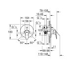 Смеситель для ванны GROHE BauFlow в комплекте с монтажной , хром (29113000)