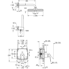 Готовый комплект для ванной комнаты GROHE Eurocube, с верхним душем Tempesta 250 Cube, хром (25239000)