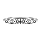 Верхний душ GROHE Rainshower Cosmopolitan 400, с одним режимом, хром (28783000)