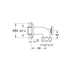 Отводная дуга для Grohtherm XL (35 085/35 086) GROHE с термометром, хром (12444000)