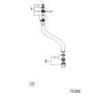 Излив для кухонных настенных смесителей GROHE, хром (13052000)