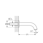 Излив для ванны GROHE Atrio, суперсталь (13139DC3)