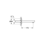 Излив для ванны GROHE Eurosmart Cosmopolitan, хром (13261000)
