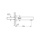 Излив для ванны GROHE Universal Cube, темный графит матовый (13303AL0)