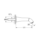 Излив для ванны GROHE Grandera, хром/золото (13341IG0)