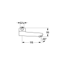 Излив для смесителей GROHE (вынос 115 мм), хром (13461000)