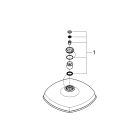 Верхний душ GROHE Rainshower Grandera 210, один режим струи, теплый закат глянцевый (27974DA0)