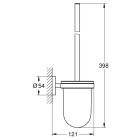 Туалетный ёршик GROHE Start, матовый чёрный (411852430)