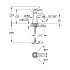 Смеситель для раковины GROHE Grandera, теплый закат глянец (23310DA0)