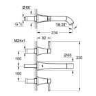 Внешняя часть смесителя для раковины GROHE Grandera скрытого монтажа, на 3 отверстия, M-Size, теплый закат глянец (20415DA0)