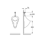 Смывное устройство для писсуара GROHE Rondo, хром (37396000)