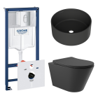 Комплект инсталляции GROHE Rapid SL NW0145/S с унитазом Aqueduto CONE CON0140 и раковиной Aqueduto ESPIRAL D400 ESP0140 (NW0433)