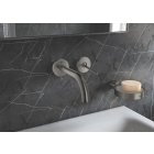 Внешняя часть смесителя для раковины GROHE Atrio Joy настенного монтажа на 2 отверстия, темный графит матовый (19287AL3)