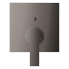 Внешняя часть смесителя для ванны GROHE Allure скрытого монтажа на 2 потребителя, квадратная, темный графит глянец (19315A01)