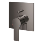 Внешняя часть смесителя для ванны GROHE Allure скрытого монтажа на 2 потребителя, квадратная, темный графит глянец (19315A01)