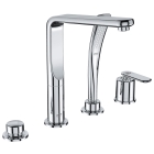 Смеситель для ванны GROHE Veris с душевым гарнитуром (на бортик ванны), 4 отверстия, хром (19373000)